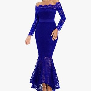 Blue mermaid gown never worn